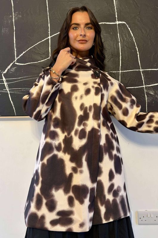 Cori Longline Jacket Inky Naturals